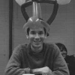 Malcolm Whitman with the baloon hat